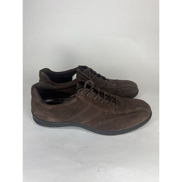Ecco Shoes Lace Up Sneakers Women Size 40 US 9 Brown Leather - Picture 1 of 15